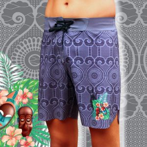 Uthando Laser Cut Board Shorts - Utho Zulu features the exclusive print; Welded, laser-cut draw-cord flaps closure system for maximum comfort and security. Multi-stretch fabrication, fully welded construction