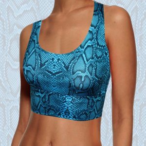 Hola Blue Snake Racer Crop Top -UthoZulu